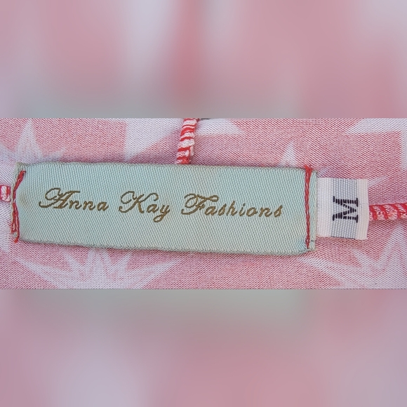 Anna Kay Fashions lightweight hoodie red with white stars size Medium - Picture 14 of 14